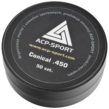 Pociski ołowiane ACP-Sport Conical kal. .450 (50 sztuk) do broni czarnoprochowej