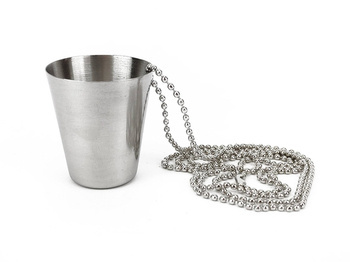 Kieliszek metalowy z łańcuszkiem 20ml