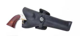 Kabura skórzana Sheriff do rewolweru CP 8" czarna otwarta