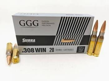 Amunicja .308 Win GGG Sierra HPBT 10,04g/155gr (20 szt.)