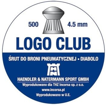 Śrut diabolo 4,5 H&N Logo Club (500 szt.)