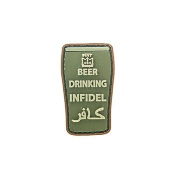 Naszywka Beer Drinking Infidel - zielona