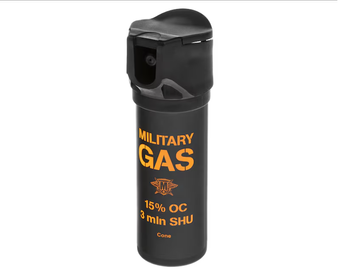 Gaz pieprzowy w żelu Military Gas 75 ml - stożek