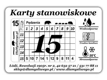 Karty stanowiskowe (1-15) na polowanie zbiorowe