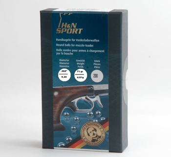 Kule ołowiane H&N .362 (200 sztuk) do rewolwerów czarnoprochowych