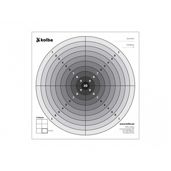 Komplet tarcz strzeleckich 14x14 cm czarny środek 100 szt.