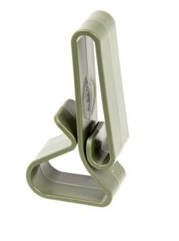 Polimerowy klips akcesoryjny do paska - olive drab