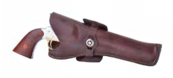 Kabura skórzana Sheriff do rewolweru CP 8" brązowa otwarta